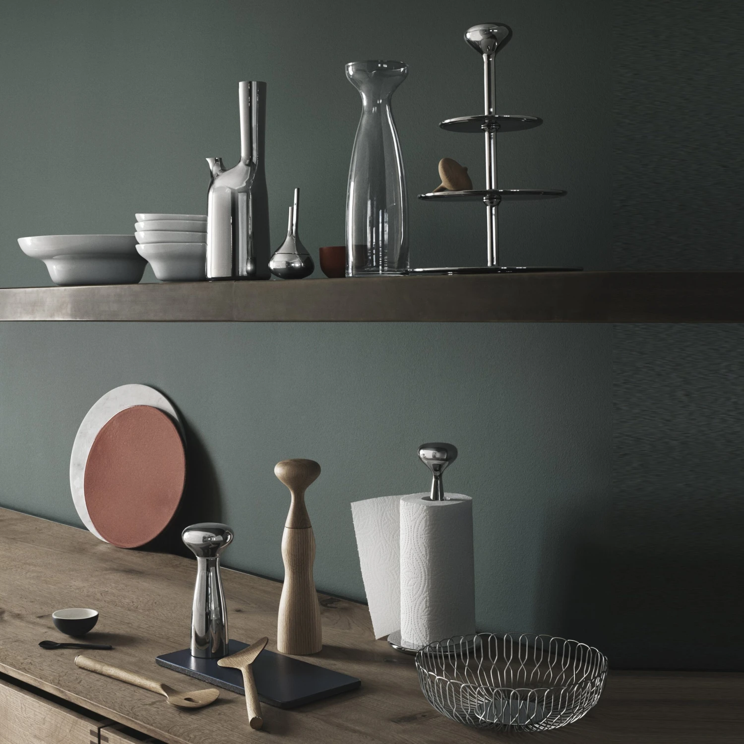 Georg Jensen Alfredo Saladebestek Eikenhout 3 Georg Jensen Alfredo Saladebestek Eikenhout - Afbeelding 3