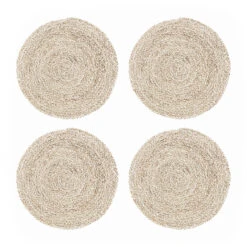 House Doctor Circle Placemat Zeegras 4-pack