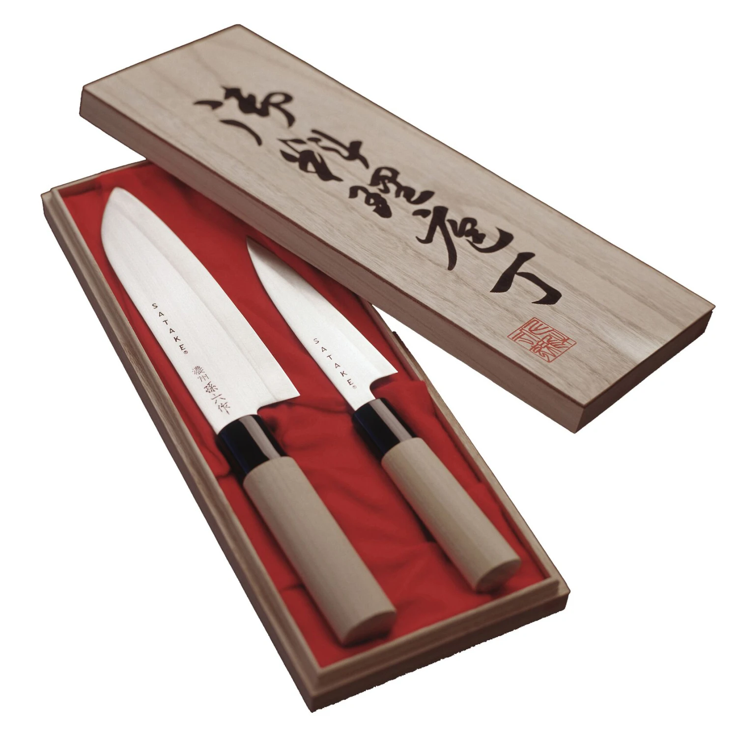 Satake Houcho Messenset Petty & Santoku 2 Satake Houcho Messenset Petty & Santoku - Afbeelding 2