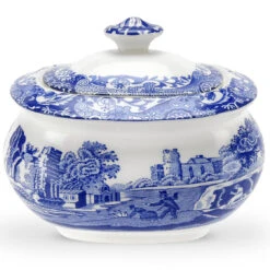 Spode Blue Italian Suikerpot Met Deksel