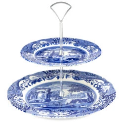 Spode Blue Italian 2-laagse Etagère