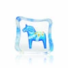 Dalahäst Glazen Sculptuur Blauw