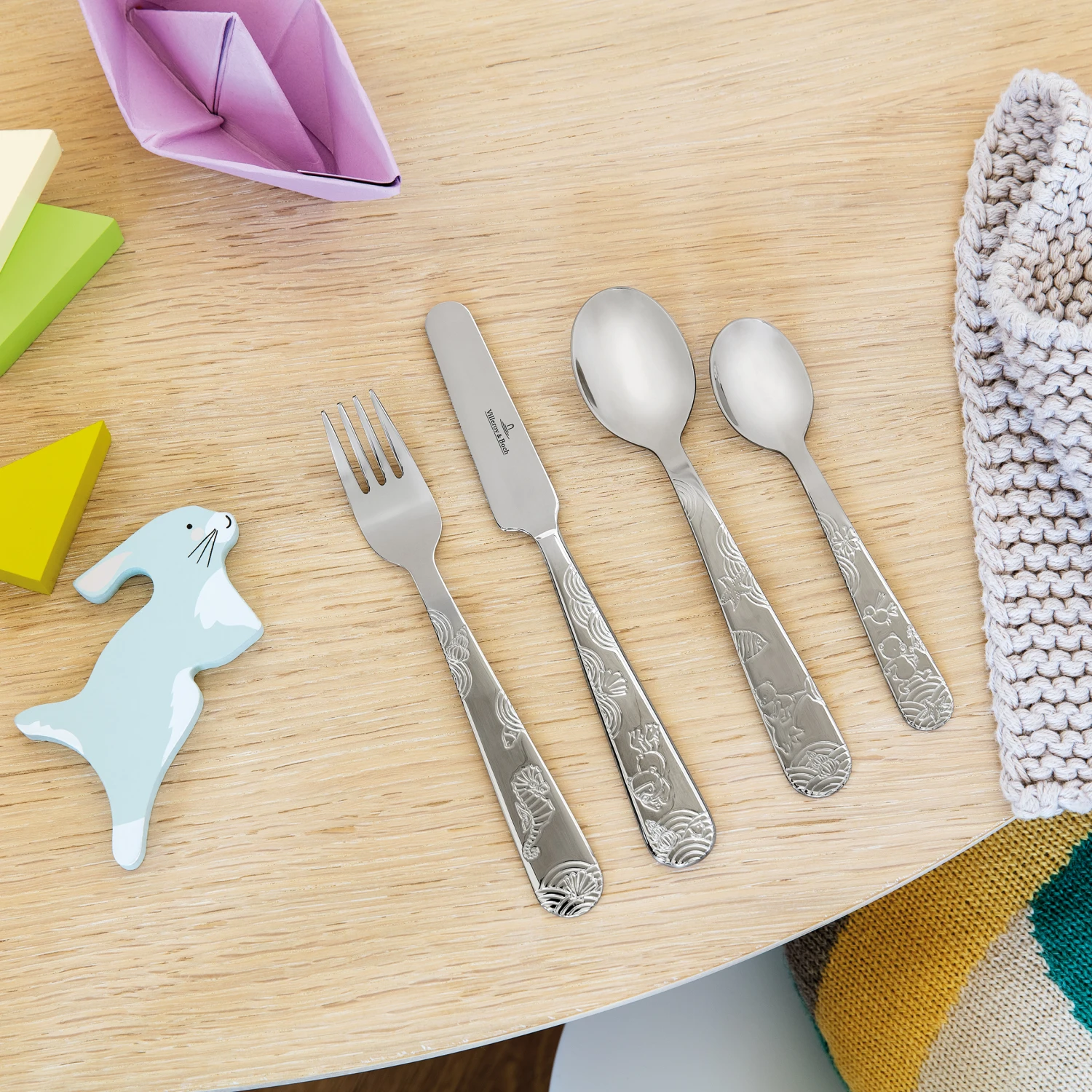 Villeroy & Boch Happy As A Bear Kinderbestek 4-delig 2 Villeroy & Boch Happy As A Bear Kinderbestek 4-delig - Afbeelding 2