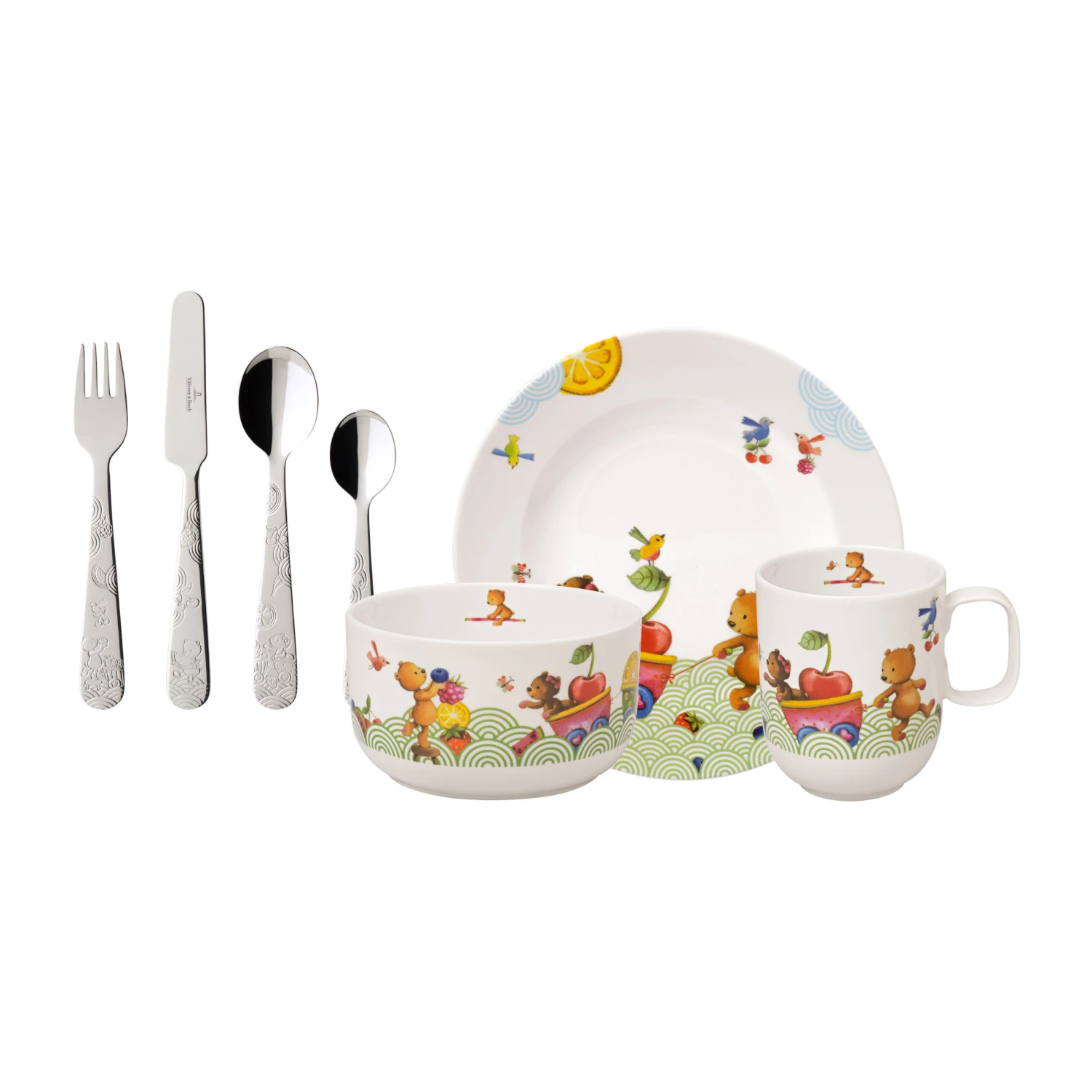 Villeroy & Boch Hungry As A Bear Kinderservies En Bestek 1 Villeroy & Boch Hungry As A Bear Kinderservies En Bestek