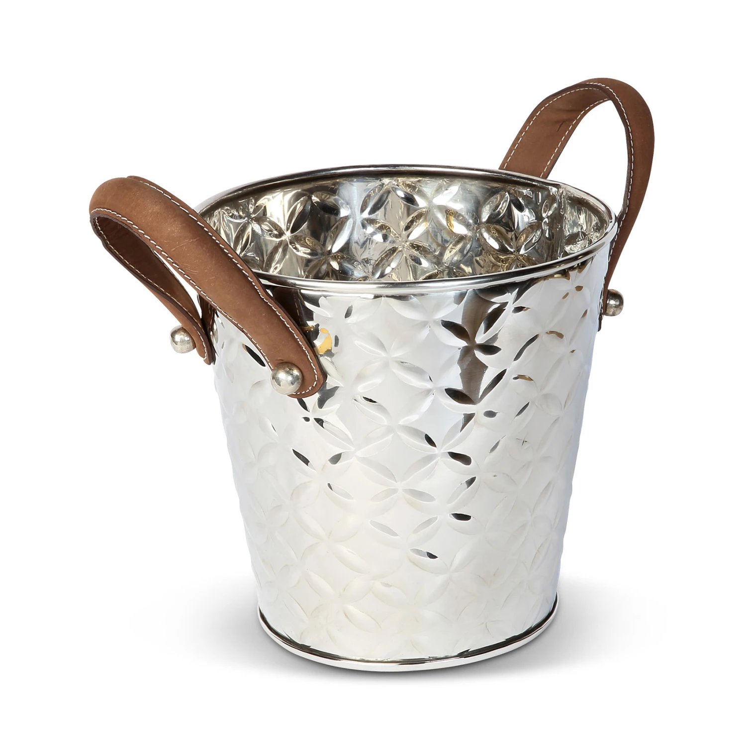 French Fleur Wijnkoeler Met Leren Handvat 1 French Fleur Wijnkoeler Met Leren Handvat