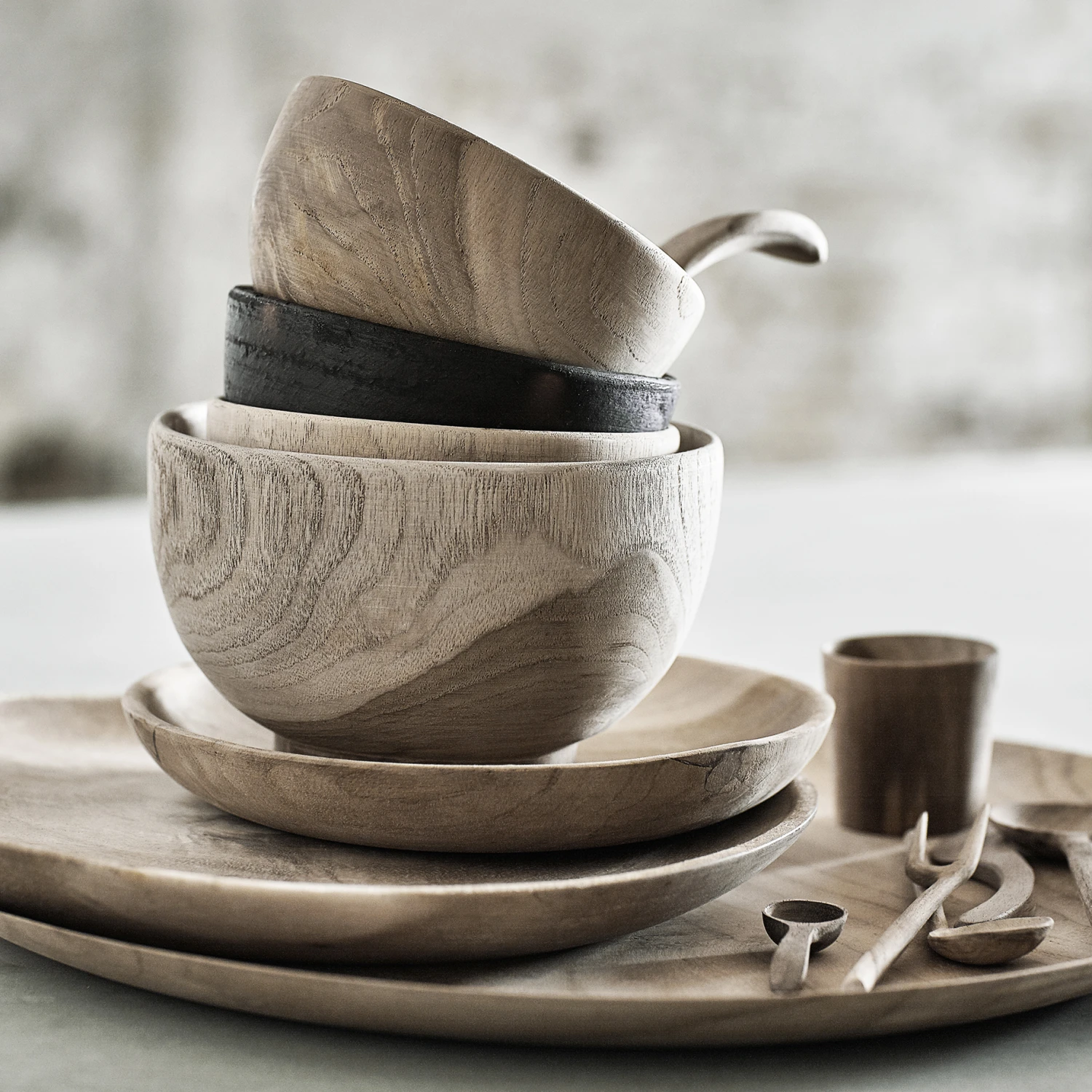 Muubs Teak Kom 12 Cm 2 Muubs Teak Kom 12 Cm - Afbeelding 2