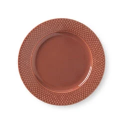 Lyngby Porcelæn Rhombe Bord Terracotta