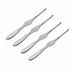 Alessi Colombina Fish Schaaldiervork 4-pack