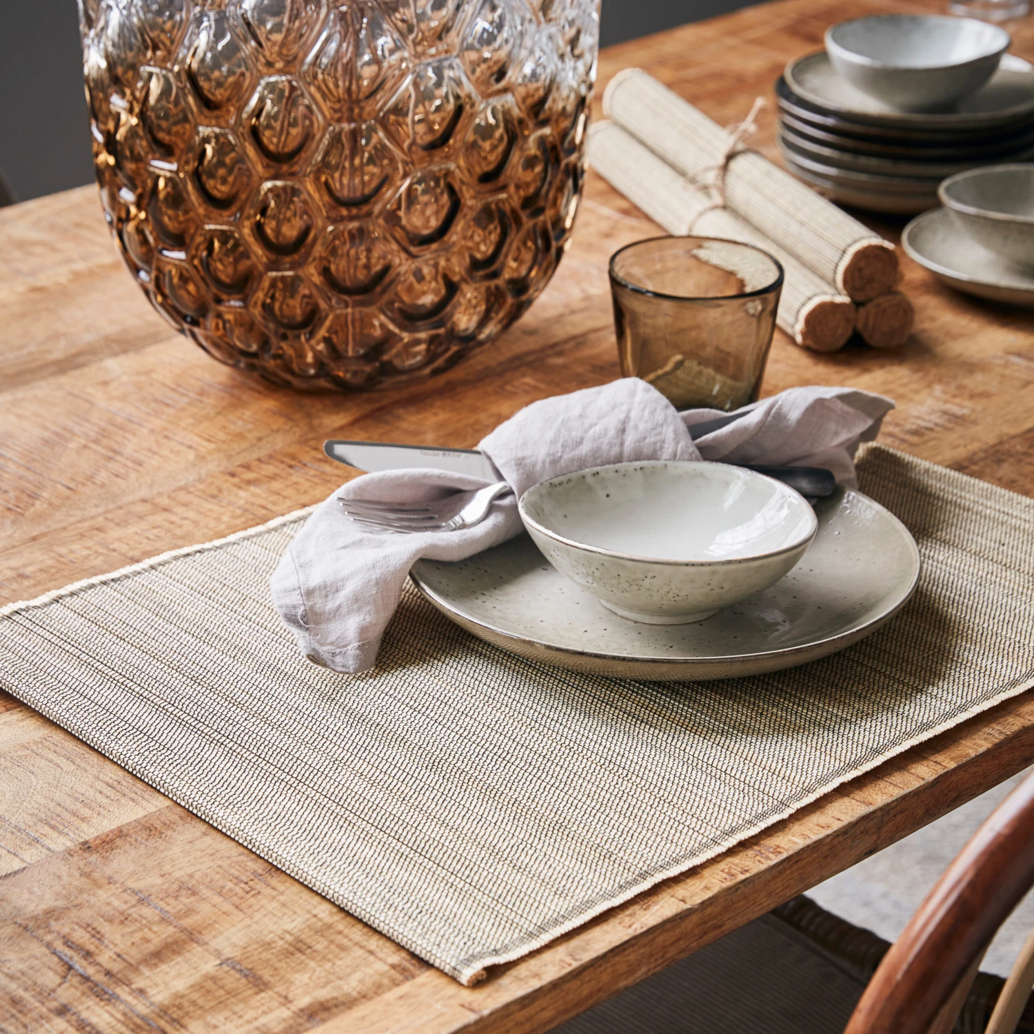 House Doctor Bamb Placemat 33x45 Cm 4-pack 2 House Doctor Bamb Placemat 33x45 Cm 4-pack - Afbeelding 2