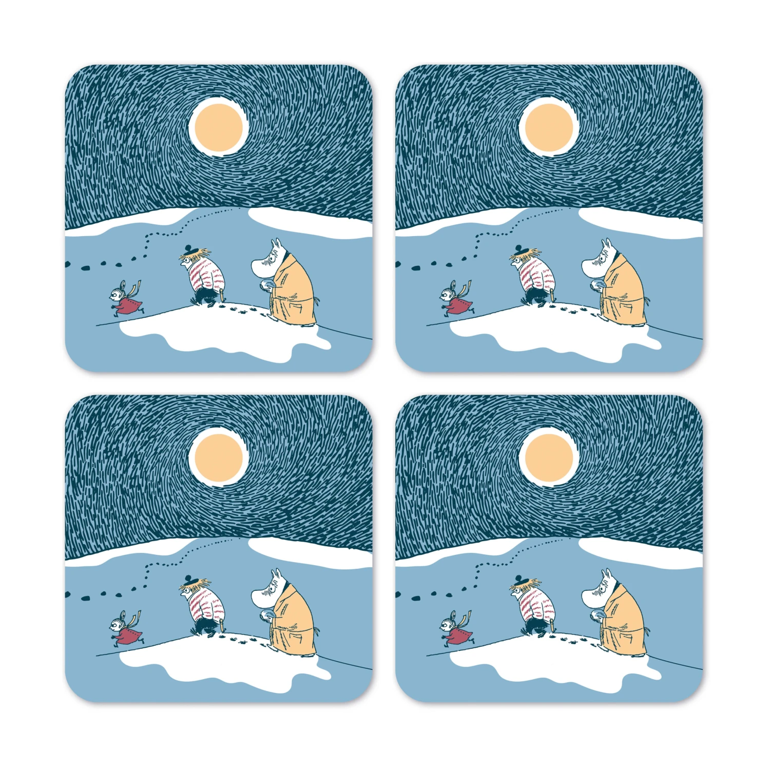 Snow Moonlight Glasonderzetter Winter 2021 4-pack 1 Snow Moonlight Glasonderzetter Winter 2021 4-pack