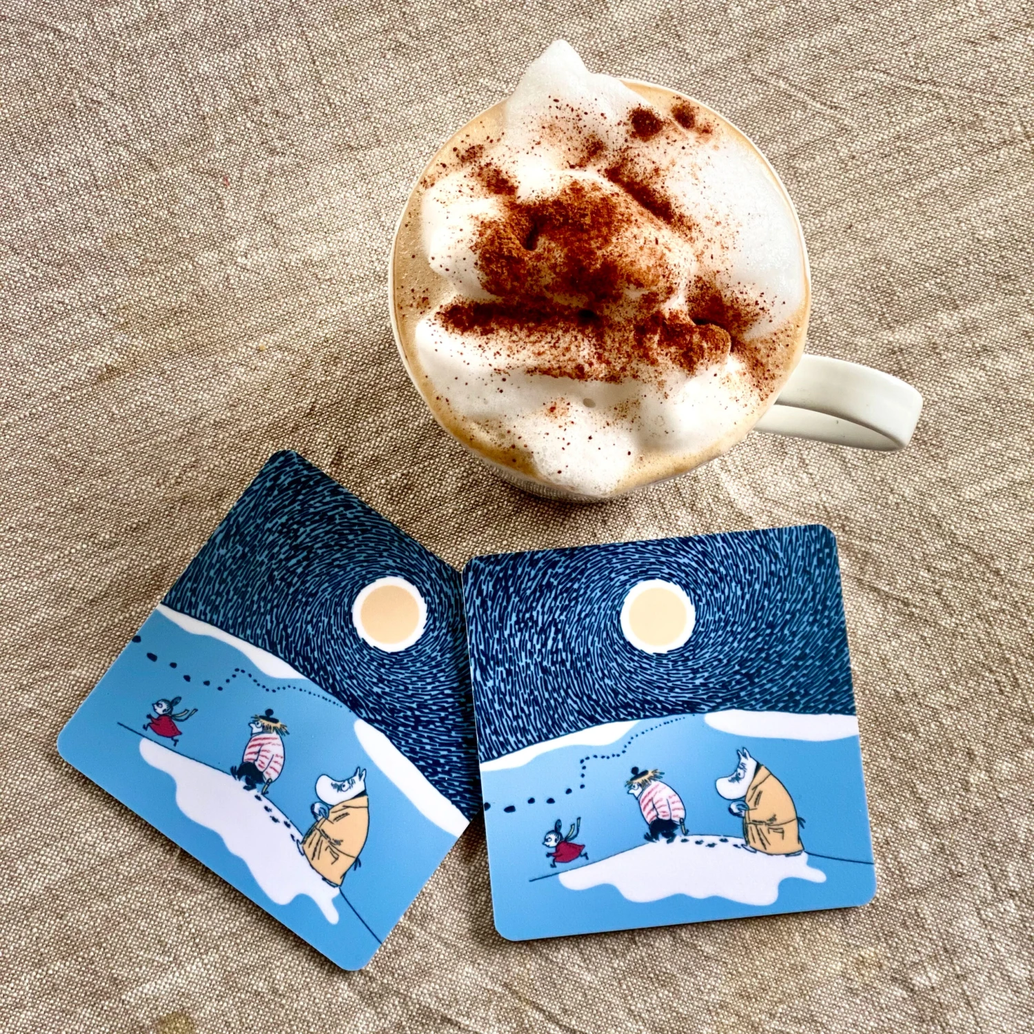 Snow Moonlight Glasonderzetter Winter 2021 4-pack 2 Snow Moonlight Glasonderzetter Winter 2021 4-pack - Afbeelding 2