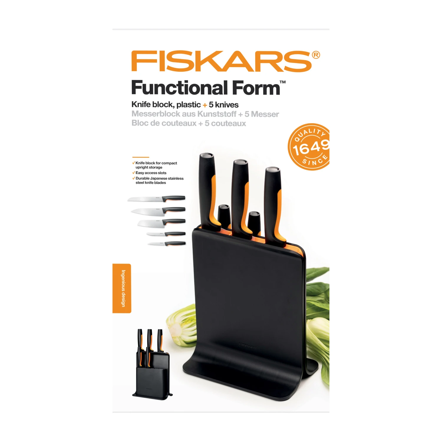 Fiskars Functional Form Messenblok Van Kunststof Met 5 Messen 3 Fiskars Functional Form Messenblok Van Kunststof Met 5 Messen - Afbeelding 3