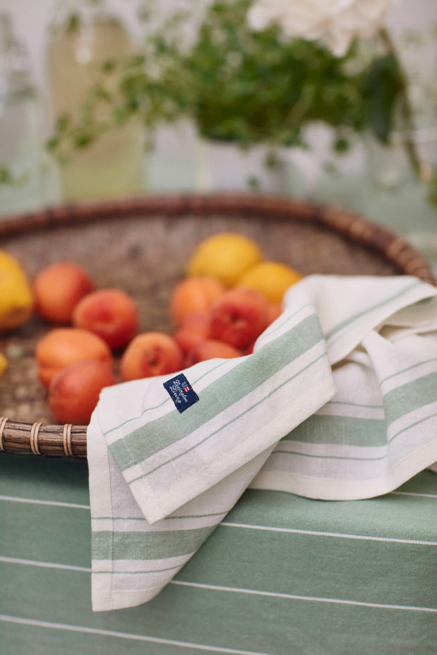 Lexington Side Striped Organic Cotton Servet 50x50 Cm 3 Lexington Side Striped Organic Cotton Servet 50x50 Cm - Afbeelding 3