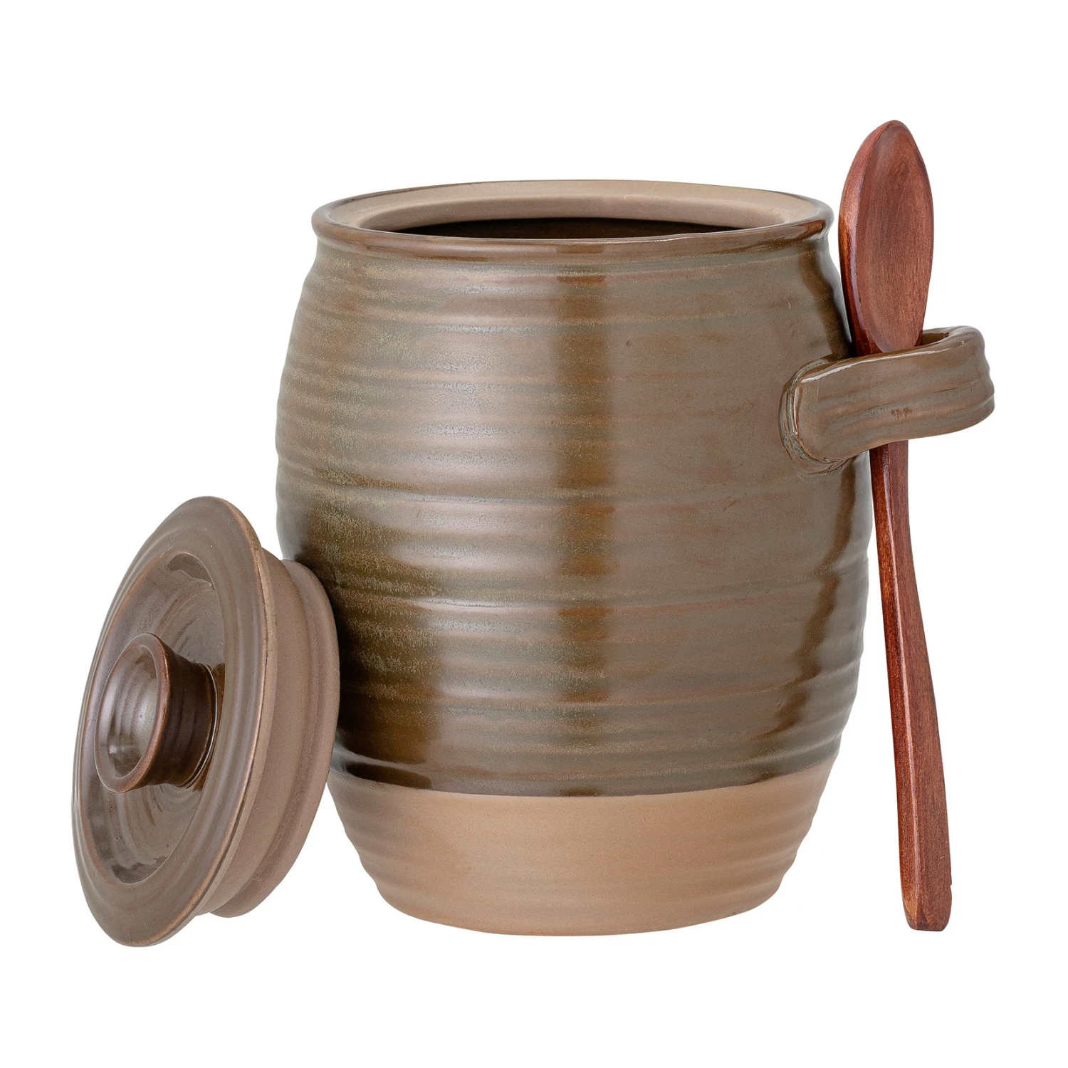 Bloomingville Moss Opbergpot Met Deksel En Lepel 14 Cm 2 Bloomingville Moss Opbergpot Met Deksel En Lepel 14 Cm - Afbeelding 2