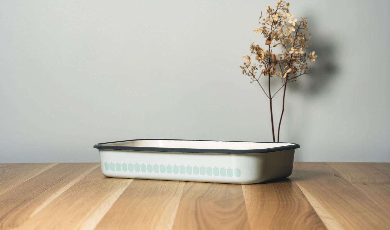 Muurla Vappu Emaille Ovenschaal 19x32 Cm 2 Muurla Vappu Emaille Ovenschaal 19x32 Cm - Afbeelding 2