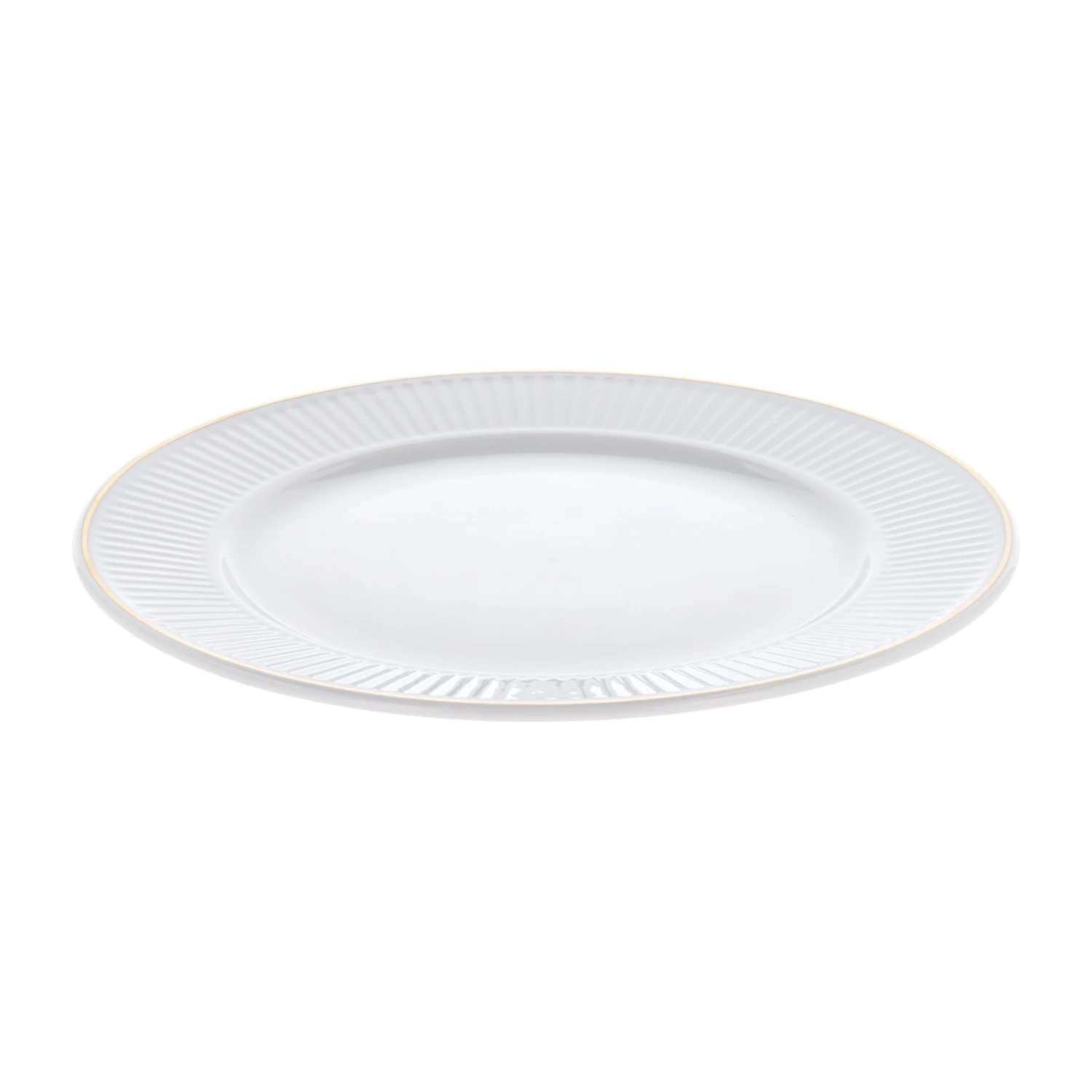 Pillivuyt Plissé Bord Met Gouden Rand Ø28 Cm 2 Pillivuyt Plissé Bord Met Gouden Rand Ø28 Cm - Afbeelding 2