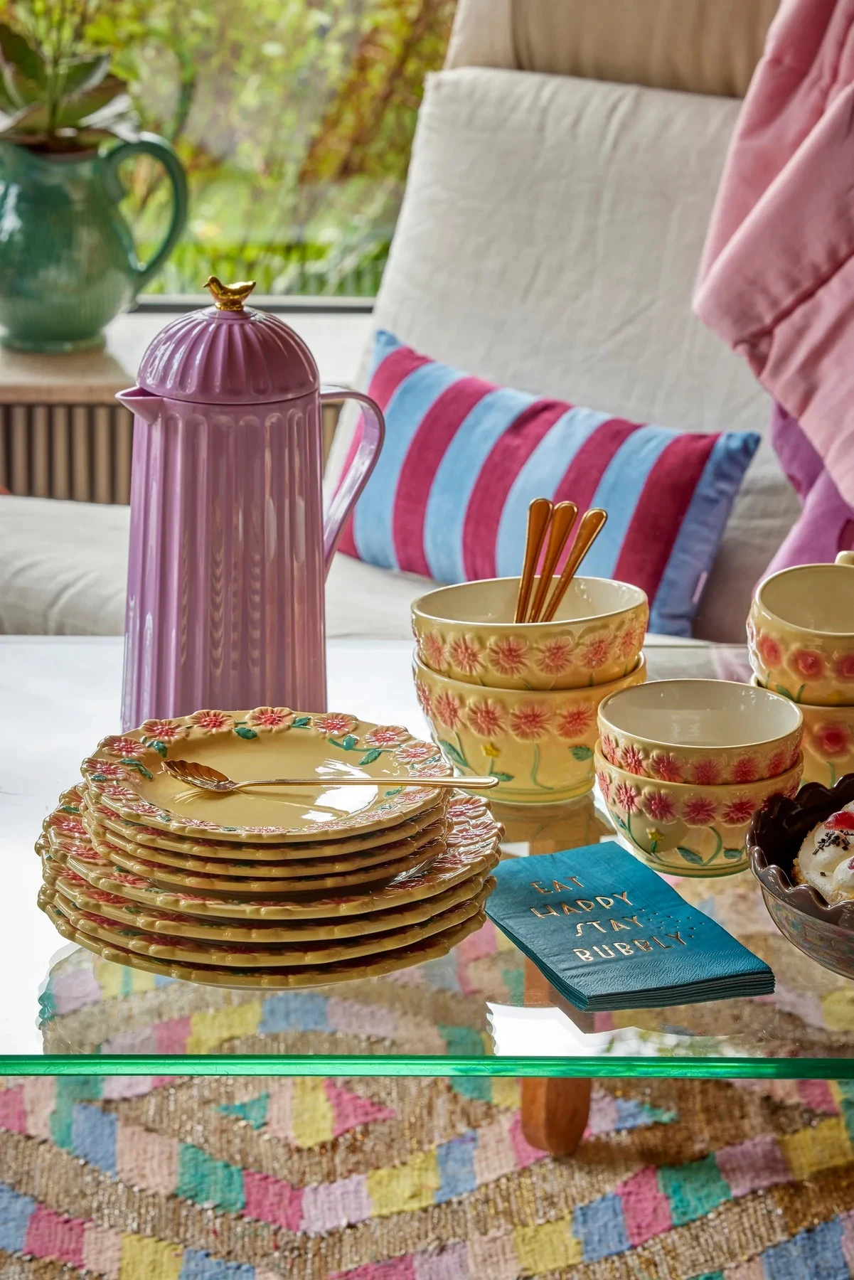 Rice Embossed Flower Bordje Ø20 Cm 4 Rice Embossed Flower Bordje Ø20 Cm - Afbeelding 4