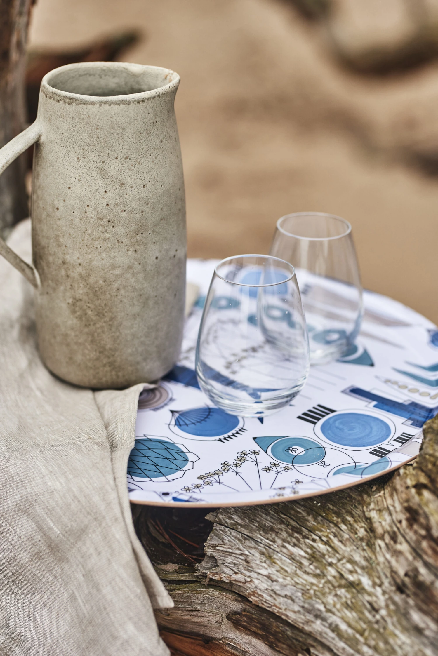 Picknick Dienblad Ø38 Cm 2 Picknick Dienblad Ø38 Cm - Afbeelding 2