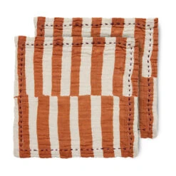 Striped Katoenen Servet 30x30 Cm 2-pack
