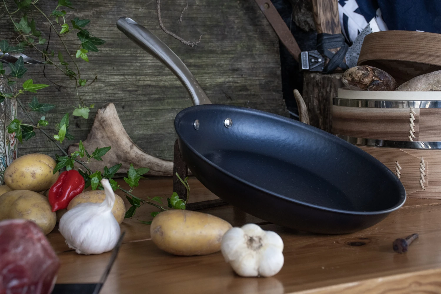 Satake Koekenpan Koolstaal 2 Satake Koekenpan Koolstaal - Afbeelding 2