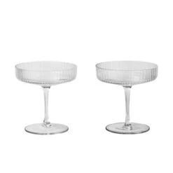 Ferm LIVING Ripple Champagneglas 2-pack