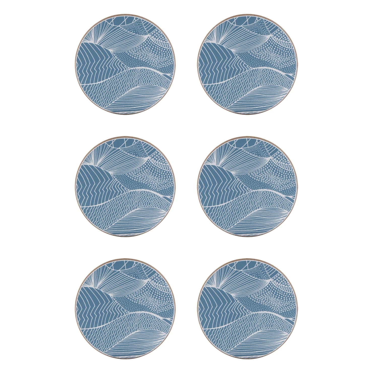 Japanese Landscape Onderzetter (glazen) 6-pack 1 Japanese Landscape Onderzetter (glazen) 6-pack