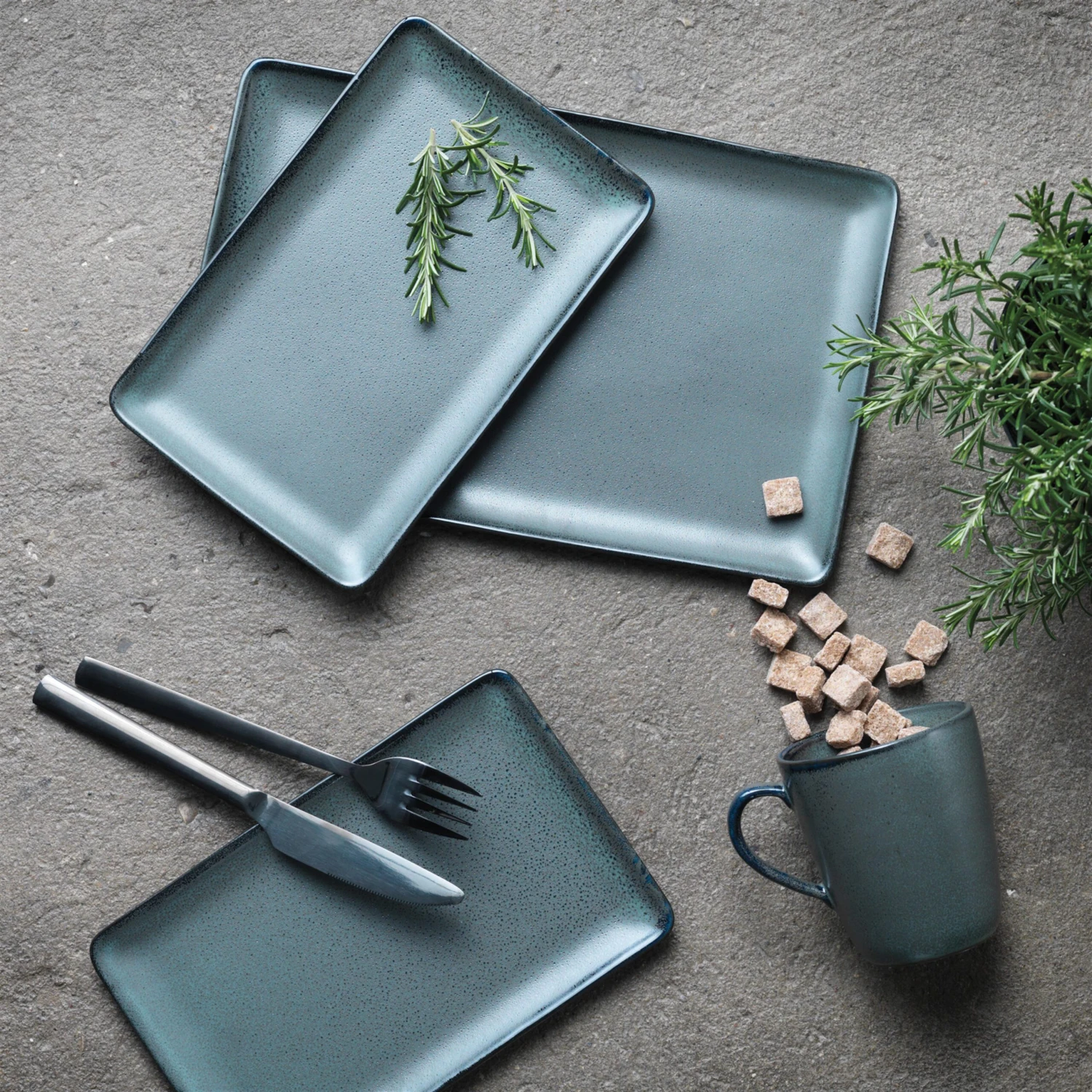 Aida Raw Bord 31,5 X 20 Cm. 2 Aida Raw Bord 31,5 X 20 Cm. - Afbeelding 2