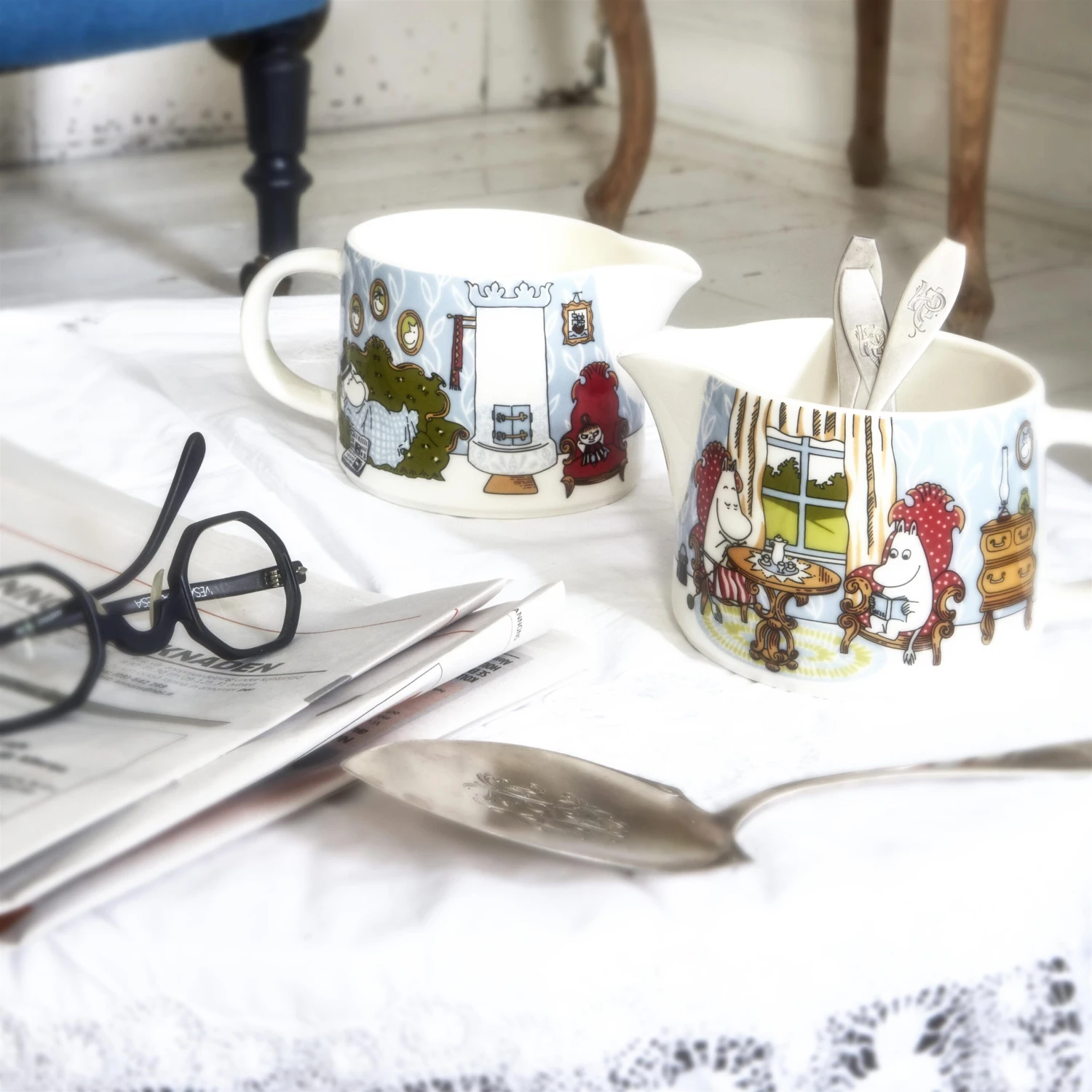 Arabia Moomin Afternoon In The Lounge Jug 3 Arabia Moomin Afternoon In The Lounge Jug - Afbeelding 3