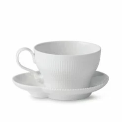 Royal Copenhagen White Elements kop Met Schotel 26 Cl.