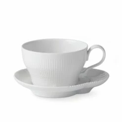 Royal Copenhagen White Elements kop Met Schotel 26 Cl. -Copenhaging Winkel p 32768 01 02 cf6e806947
